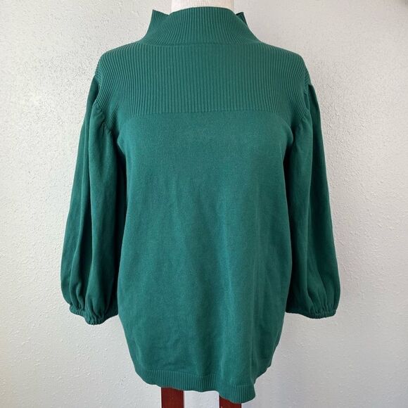 NWT Alfani Womens Green 3/4 Sleeve Sweater Size L - Picture 1 of 7